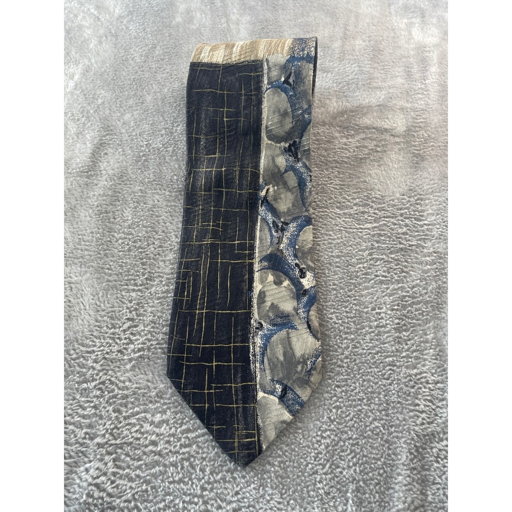 Pavone Italy Men's Silk Necktie Abstract Geometric Art Italian Designer Tie